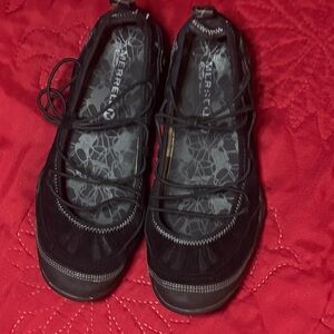 Merrell Black and Gray Slip on Athletic Shoes/Sneakers